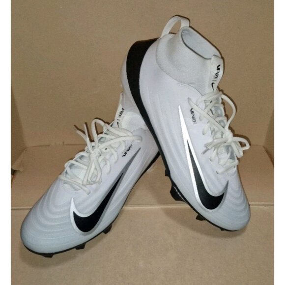 NIKE VAPOR EDGE PRO 1 WHITE/BLACK FOOTBALL CLEATS MEN\'S SIZE 10.5 NEW main image 5